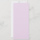 Invitation Menu Du Dîner Floral Rose Pastel (Dos)