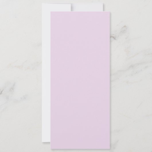 Invitation Menu Du Dîner Floral Rose Pastel (Dos)