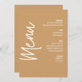 Invitation Menu Du Dîner Tain Moderne Thanksgiving Fall (Devant / Derrière)