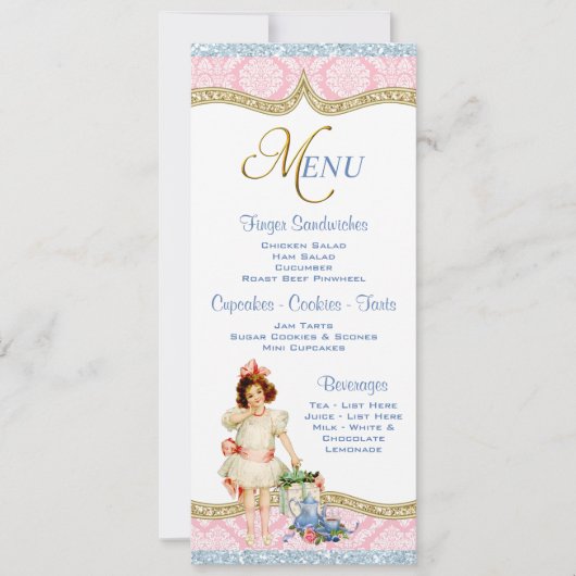 Invitation Menu du goûter (Devant)