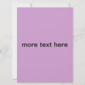 Invitation menu enfant (Dos)