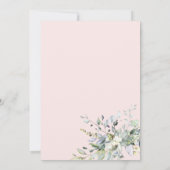 Invitation Menu Fête des mariées Géométrique Rose Blush (Dos)