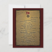 Invitation Menu final RMS Titanic (Devant)