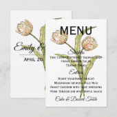 Invitation Menu Fleurs de Printemps (totalement personnalisab (Devant / Derrière)