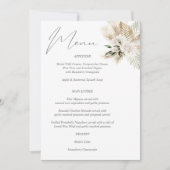 Invitation Menu Floral Boho Palm Leaf (Devant)