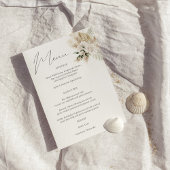 Invitation Menu Floral Boho Palm Leaf
