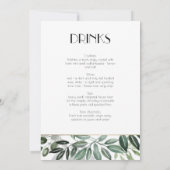 Invitation Menu Forêt d'Emeraude (Dos)