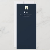 Invitation MENU Gâteau Mariage illustré double face (Dos)