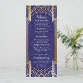 Invitation Menu Gatsby Nuit de noces Réception de mariage Art (Debout devant)