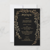 Invitation Menu Glamour Gold Mariage (Devant)