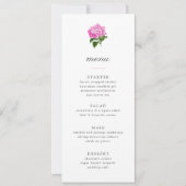 Invitation Menu Grandmillénaire Rose Hydrangea (Devant)