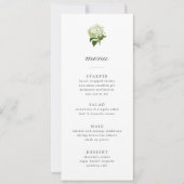 Invitation Menu Grandmillennial Hydrangea Blanc (Devant)
