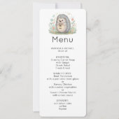 Invitation Menu Hérisson Mignon avec Lanterne (Devant)