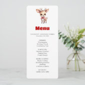 Invitation Menu Illustration de Bébé Cerf Mignon Dessin Animé (Debout devant)