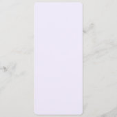 Invitation Menu Lapin Mignon Tenant une Tulipe (Dos)