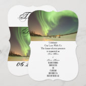 Invitation Menu Lumières du Nord Mariage Groupe Invités Marie (Devant / Derrière)