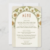 Invitation Menu Mariage Art Nouveau Vintage par Mucha (Devant)