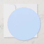 Invitation Menu Mariage Blue Hydrangea Round (Dos)