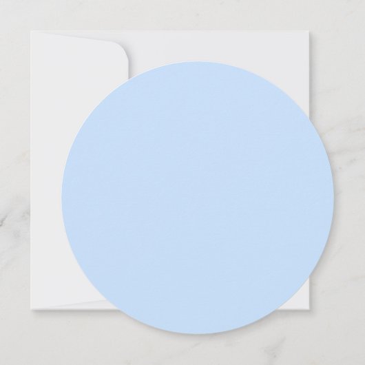 Invitation Menu Mariage Blue Hydrangea Round (Dos)