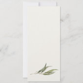 Invitation Menu Mariage Botanique Eucalyptus Aquarelle (Dos)