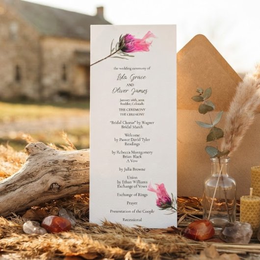 Invitation Menu Mariage Burom Bloom Elegance