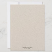 Invitation Menu Mariage de cadre Fleur sauvage Secret Garden (Dos)