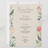 Invitation Menu Mariage de cadre Fleur sauvage Secret Garden (Devant)