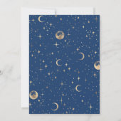 Invitation Menu Mariage de la Lune de nuit étoilée céleste (Dos)