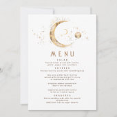 Invitation Menu Mariage de la Lune de nuit étoilée céleste (Devant)