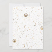 Invitation Menu Mariage de la Lune de nuit étoilée céleste (Dos)