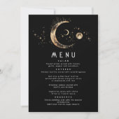 Invitation Menu Mariage de la Lune de nuit étoilée céleste (Devant)