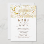 Invitation Menu Mariage de la Lune de nuit étoilée céleste (Devant)
