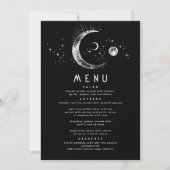 Invitation Menu Mariage de la Lune de nuit étoilée céleste (Devant)