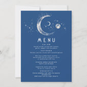Invitation Menu Mariage de la Lune de nuit étoilée céleste (Devant)