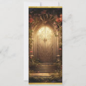 Invitation Menu Mariage de la porte de jardin enchantée (Dos)