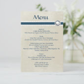 Invitation Menu mariage Denim (Debout devant)