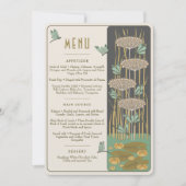 Invitation Menu mariage Dragonflies de rêve victorienne (Devant)