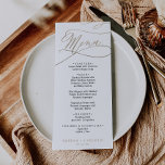 Invitation Menu Mariage Gold Romantique et Calligraphie noire<br><div class="desc">Cette carte romantique mariage or et calligraphie noire est parfaite pour un mariage simple. Le design classique moderne comprend des tourbillons fantaisistes et des fleurs fantaisistes avec une superbe élégante typographie de l'or en faux champagne. Ce menu peut être utilisé pour une réception de mariage, un dîner de répétition ou...</div>