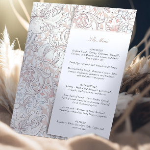 Invitation Menu Mariage Golden Lilies William Morris