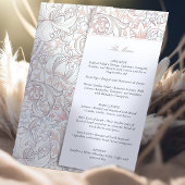 Invitation Menu Mariage Golden Lilies William Morris