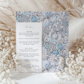 Invitation Menu Mariage Golden Lilies William Morris