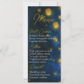 Invitation Menu Mariage Magic Lantern (Devant)
