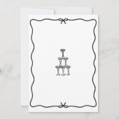 Invitation Menu Mariage main-tiré moderne (Dos)