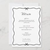 Invitation Menu Mariage main-tiré moderne (Devant)