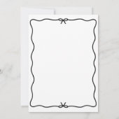 Invitation Menu Mariage main-tiré moderne (Dos)