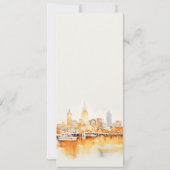 Invitation Menu Mariage Nashville City Skyline Watercolor (Dos)