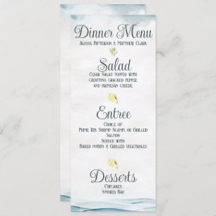 Invitation Menu Mariage Nautique
