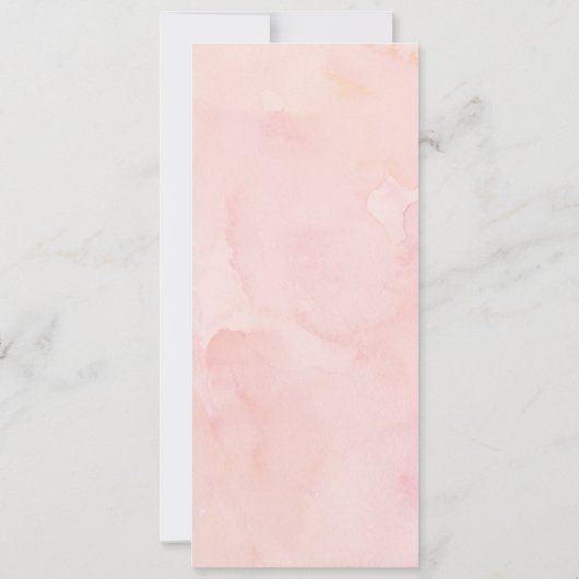 Invitation Menu Mariage ou menu Fête des mariées Blush Hydran (Dos)