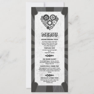 Invitation Menu Mariage Steampunk Coeurs Mariages Coeurs Coeu