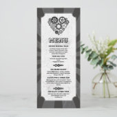 Invitation Menu Mariage Steampunk Mariage Cœurs Engrenages (Debout devant)